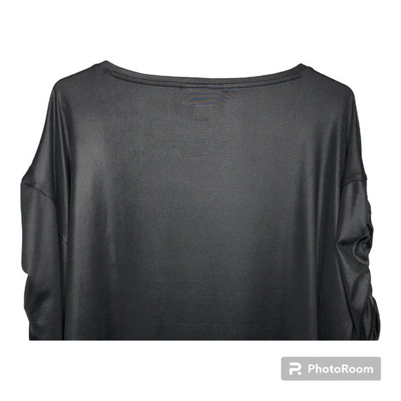 Elegant Black Blouse with Shiny Accents - Versatile Chic for Any Occasion! EUC - Picture 6 of 13